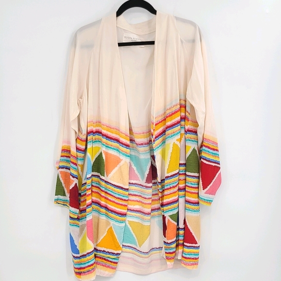 Roopa Pemmaraju Tops - Roopa Pemmaraju Pure Silk Hand Made Open Coat